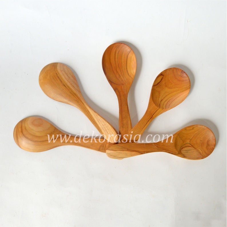 Teak Wood Ladle - Length 8.8 to 9 Inches | Kitchenware | Free Shipping